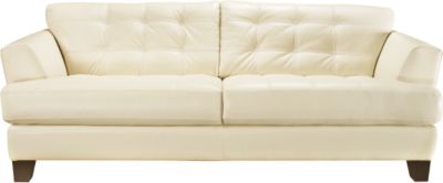 Cindy Crawford Home Avenue Pearl Leather Sofa