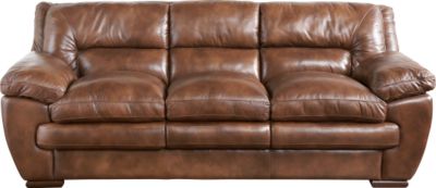 Mariposa Oak Leather Sofa