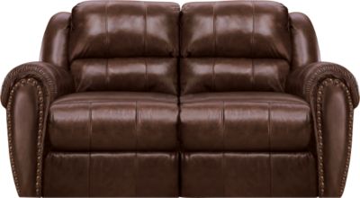 Sergio Leather Match Motion Loveseat