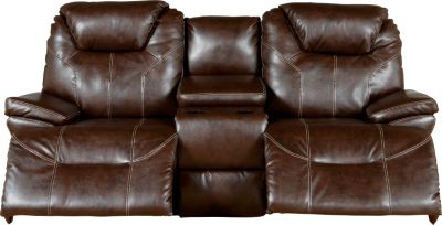 Morello Coffee Blended Leather Blended Leather Power Sofa