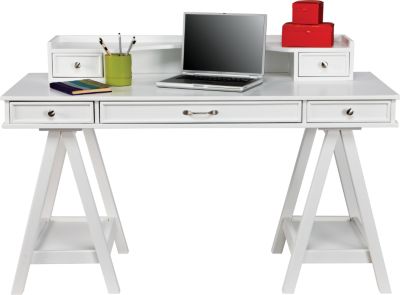 Cottage Colors White Desk & Hutch