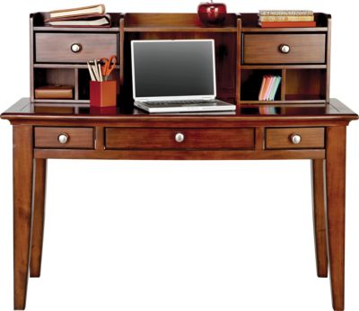 Santa Cruz Dark Cherry Desk and Hutch