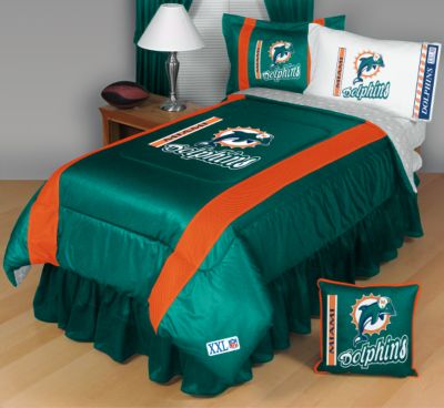 NFL Dolphins Sidelines Twin Bed Set