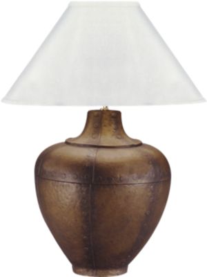 Antiqued Copper Hammered Urn Lamp