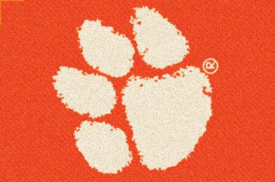 Clemson University 4 x 5 Orange Paw Mascot Rug