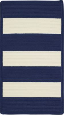 Cabana Stripe Navy & White 8x11 Rug