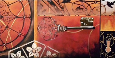 Vintage Key I Canvas Artwork