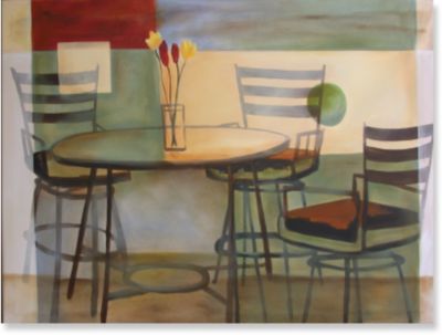 Abstract Cafe II Canvas Artwork