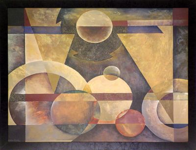 Levitating Sphere Framed Artwork