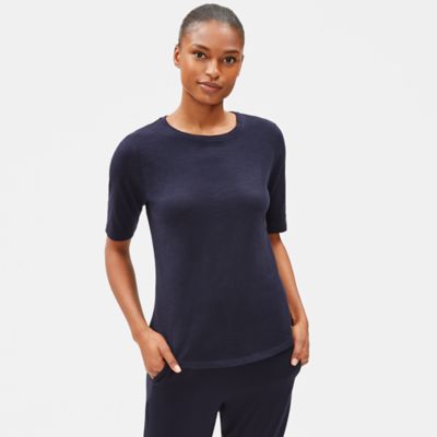 eileen fisher elbow sleeve tee