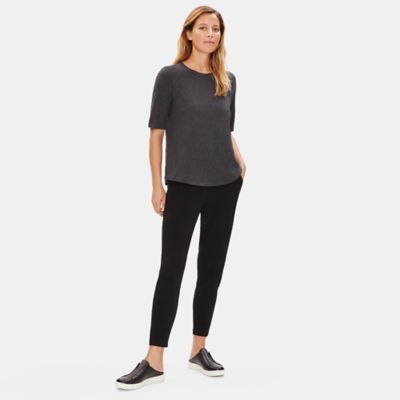 eileen fisher organic cotton elbow sleeve tee