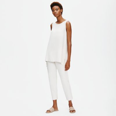 eileen fisher system washable stretch crepe slim pant