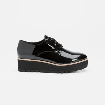 patent leather platform oxfords