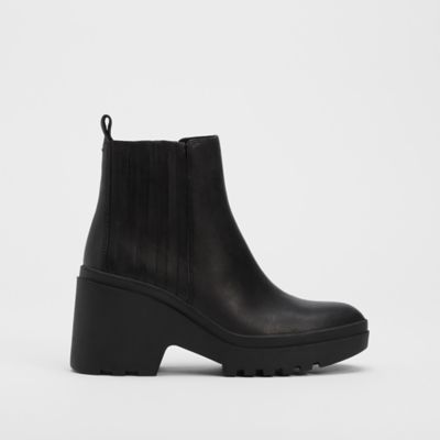 Kat Wedge Bootie in Leather