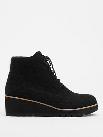 Crew Felted Lace-Up Bootie