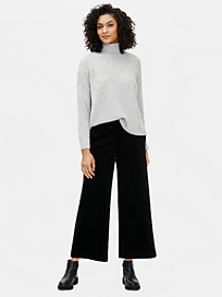 Soft Wool Flannel Wide-Leg Ankle Pant | EILEEN FISHER