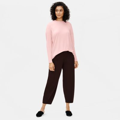 eileen fisher silk jersey crew neck top