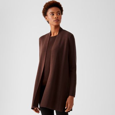 eileen fisher knit fur cardigan