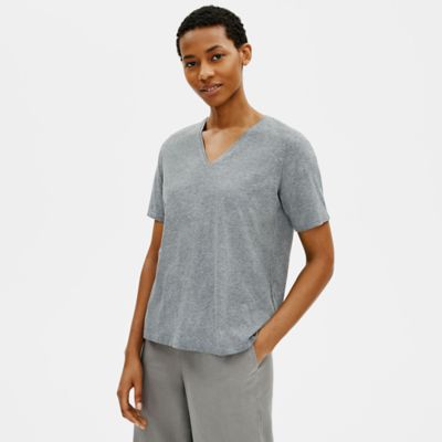 eileen fisher v neck tee