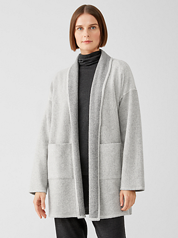 Organic Cotton Wool Fleece Reversible Jacket-F1MIU-J5546