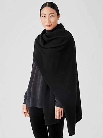Recycled Cashmere Wool Oversized Wrap