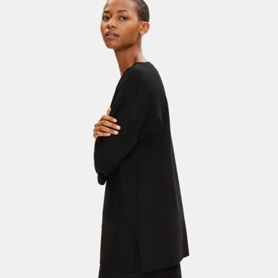 eileen fisher washable stretch crepe jacket