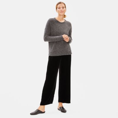 eileen fisher black velvet pants