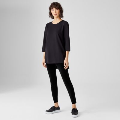 Stretch Velvet Knit Leggings | EILEEN FISHER