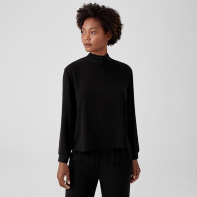 eileen fisher mock neck top