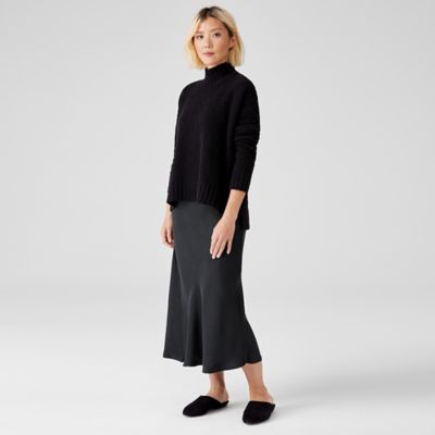 eileen fisher velvet bias skirt