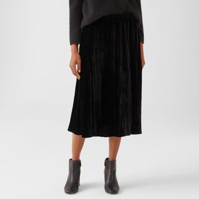 eileen fisher velvet skirt