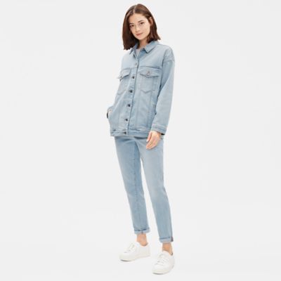 eileen fisher organic cotton denim jacket