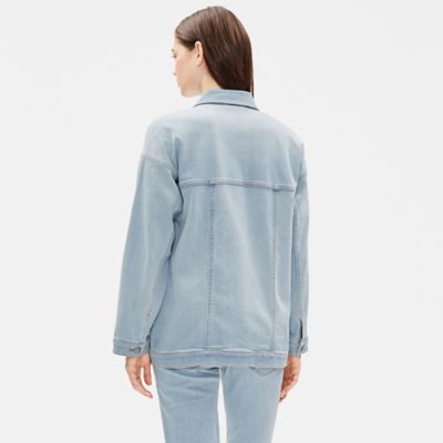 eileen fisher organic cotton denim jacket