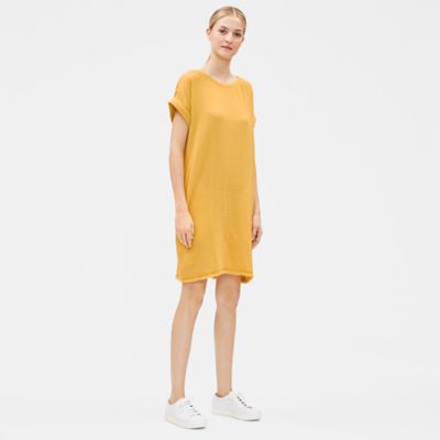 eileen fisher organic cotton gauze dress