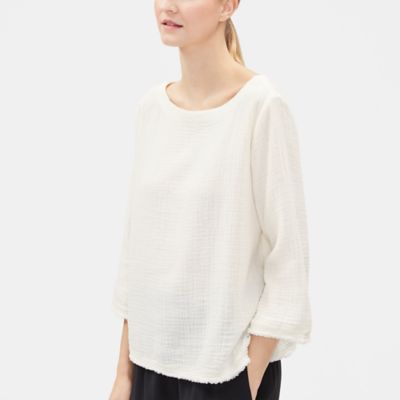 eileen fisher gauze top