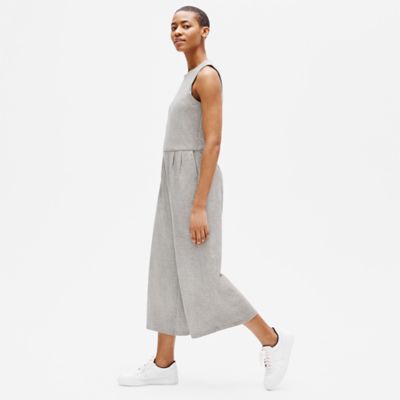 eileen fisher speckled organic cotton jumpsuit
