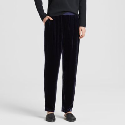 eileen fisher black velvet pants