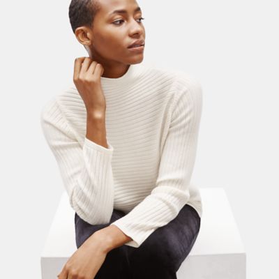 eileen fisher funnel neck top