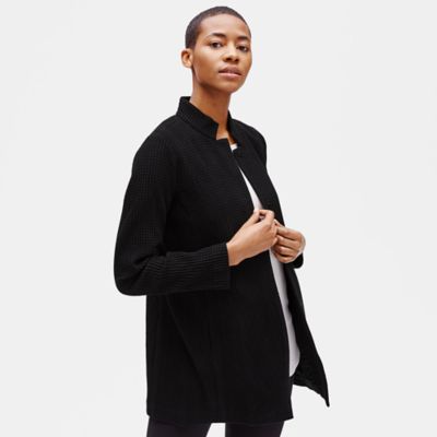 eileen fisher grid jacket