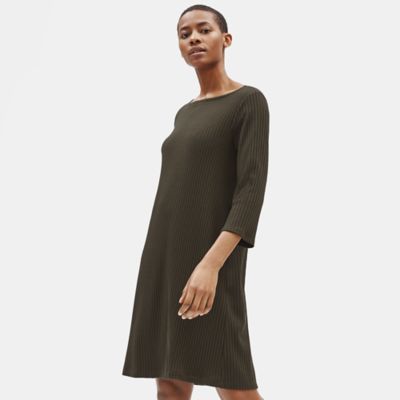 eileen fisher square neck shift dress