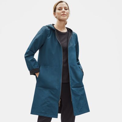 eileen fisher raincoat hooded