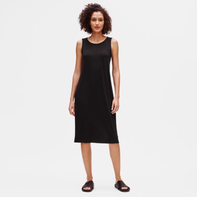 eileen fisher black tank dress