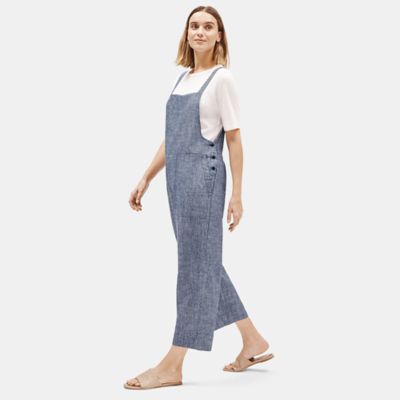 eileen fisher organic linen jumpsuit