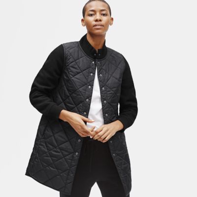 Quilted Recycled Nylon Coat Eileen Fisher