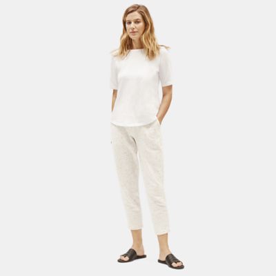 eileen fisher speckled organic cotton jumpsuit