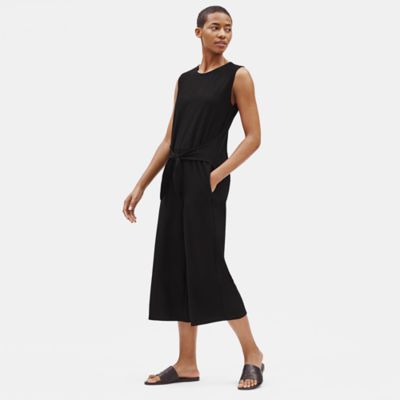 eileen fisher organic cotton crepe jumpsuit