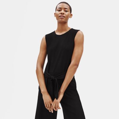eileen fisher crepe jumpsuit