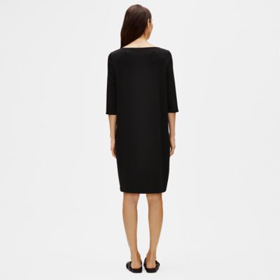 Viscose Jersey V-Neck Dress | EILEEN FISHER