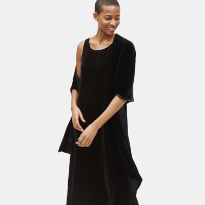 eileen fisher velvet wrap dress