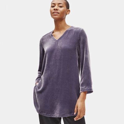 eileen fisher velvet tunic top